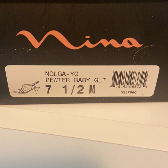 Nina pewter Nolga heels - Picture 4 of 5